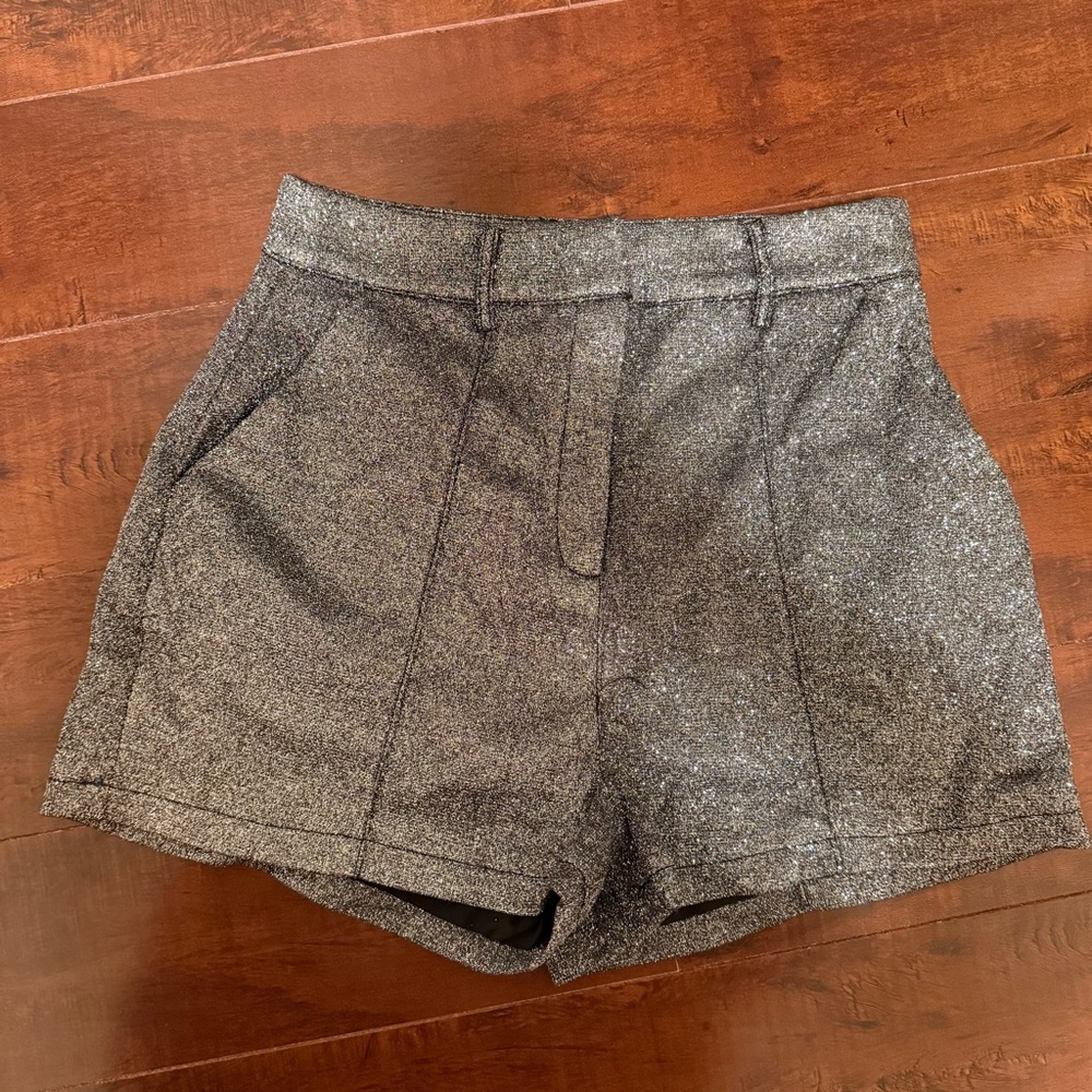 Babyboo Fashion Natasha Shorts - Black Sparkle, S, Gray - Picture 4 of 9